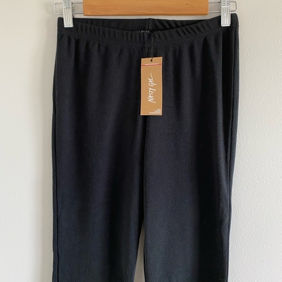 Nasty Gal Ribbed Pants Size 4 Black - Picture 2 of 9